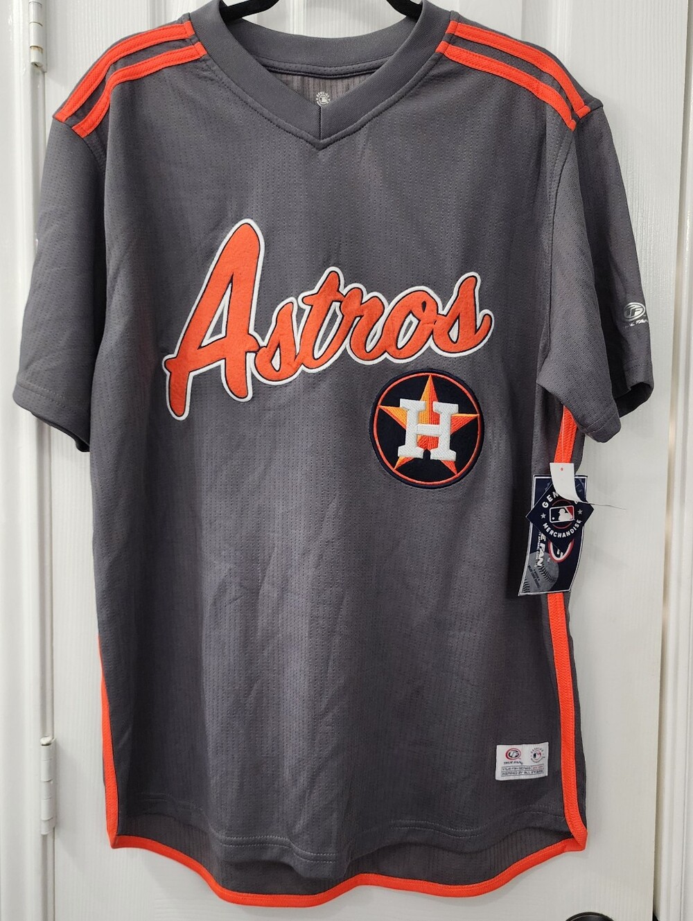 Men's Grey & Orange Houston Astro Jersey Size: XL
